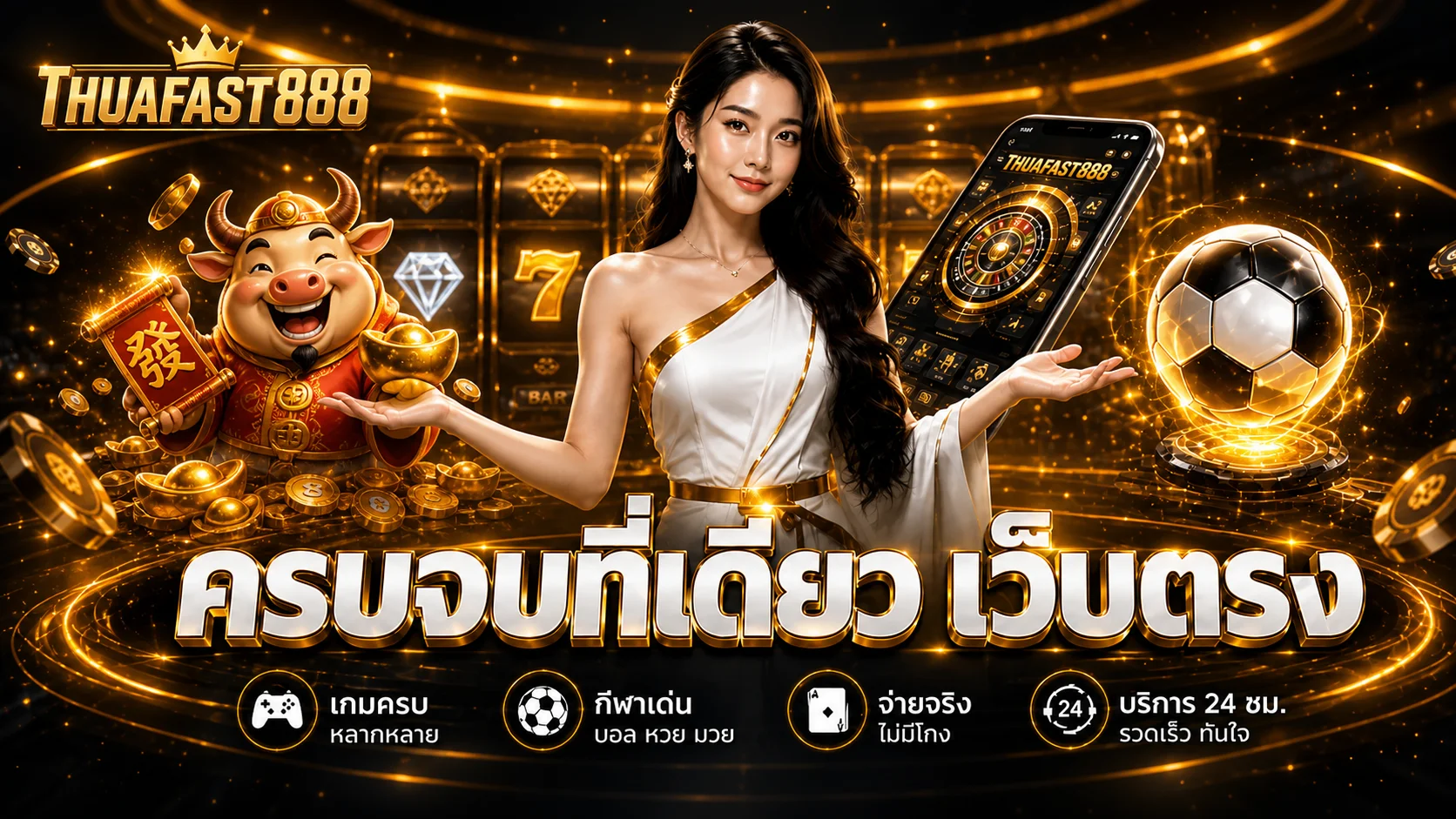 แบนเนอร์ THUAFAST888 สล็อตออนไลน์ เว็บตรง ครบจบที่เดียว